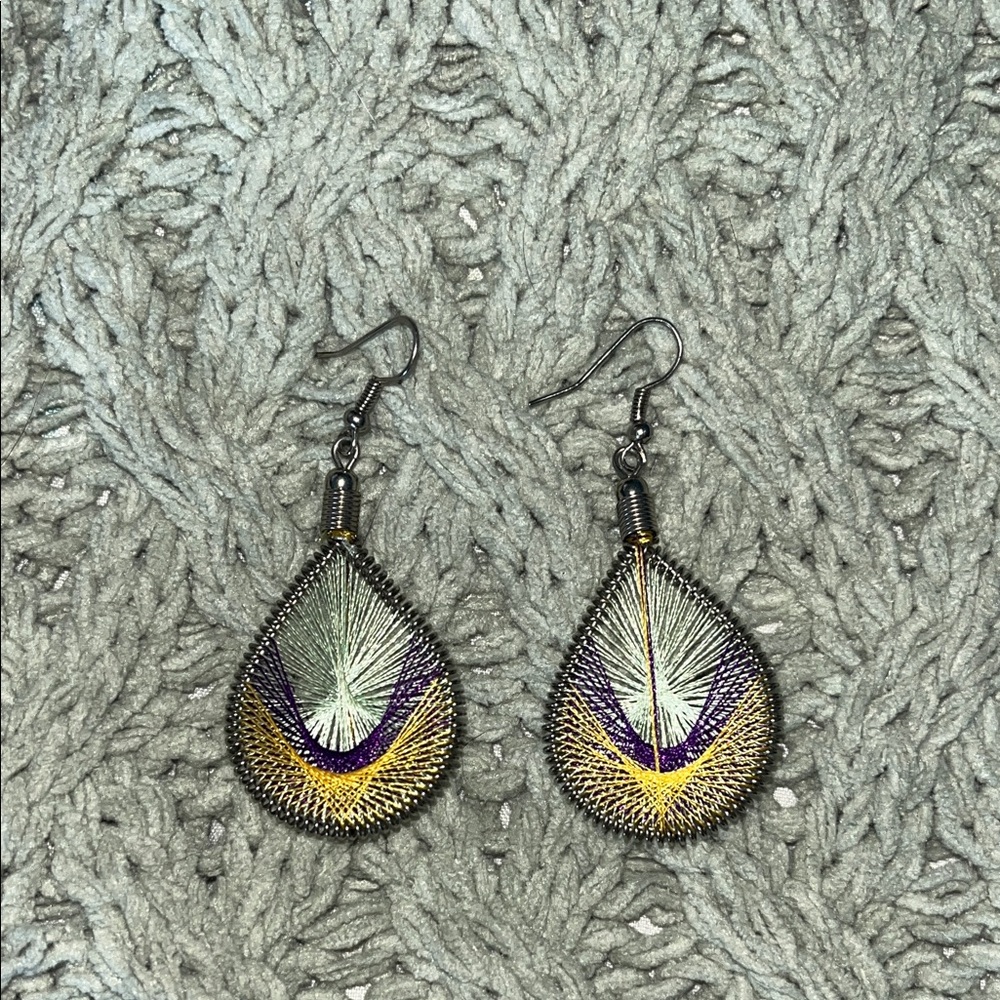 Elegant Multicolor Teardrop Earrings